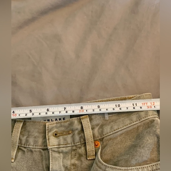 SLVRLAKE London high-rise straight-leg jeans. Pale green Size 24 - Picture 12 of 15